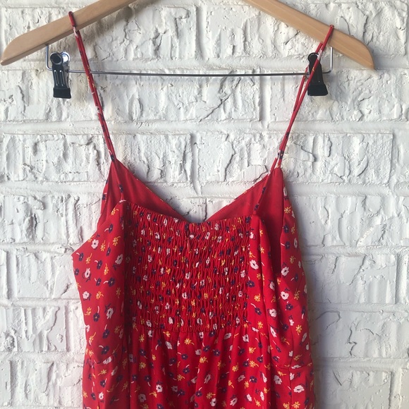 Madewell Ruched Wide Leg Floral Jumpsuit Sz 10 - Picture 5 of 7
